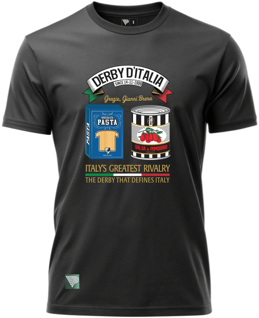 derby ditalia vintage soccer t-shirt italian rivalry football design