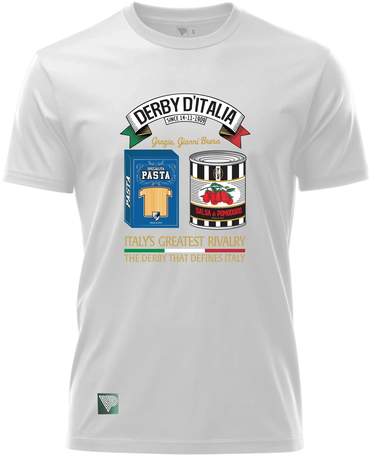 derby ditalia vintage soccer t-shirt italian rivalry football design
