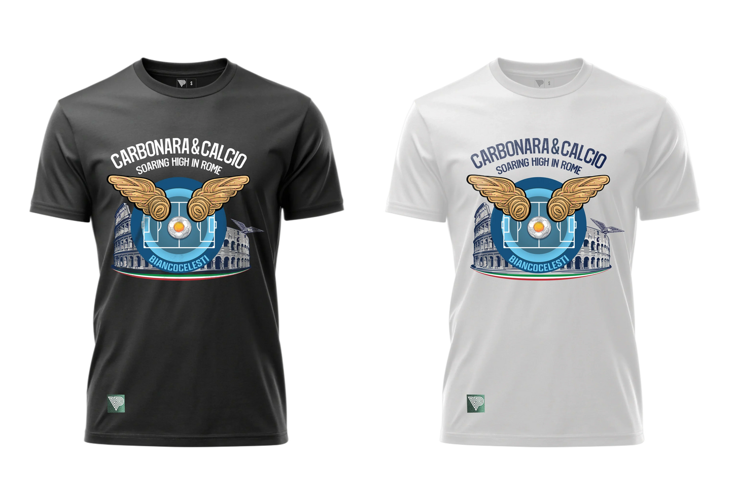 carbonara calcio vintage rome soccer t-shirt football food culture design