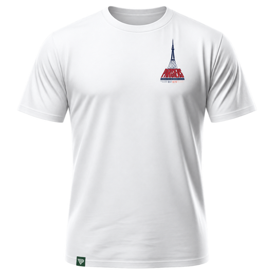 ICI CβEST PARIS Soccer T-Shirt β Vintage Eiffel Tower Football Graphic