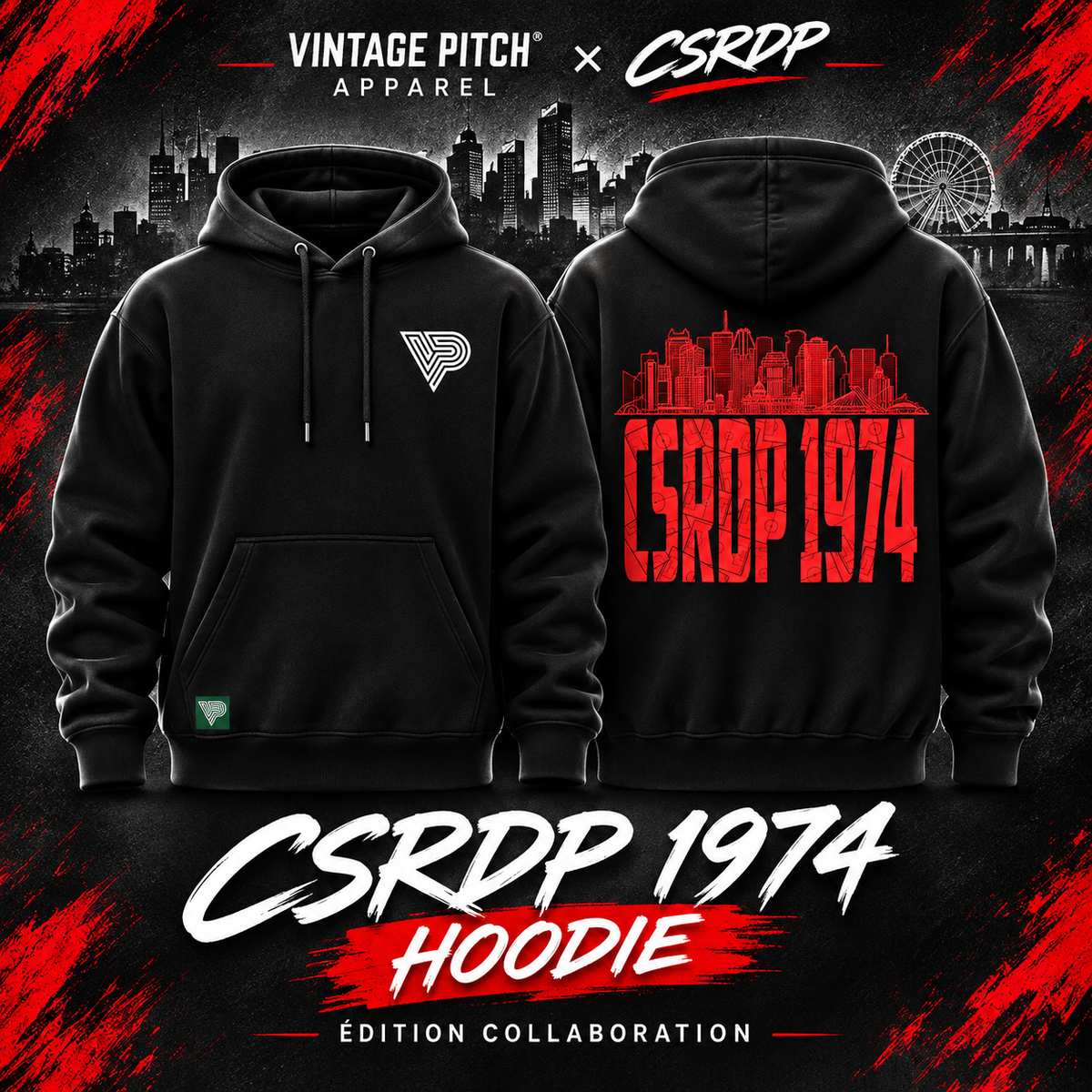 CSRDP- VPA Red Skyline Hoodie