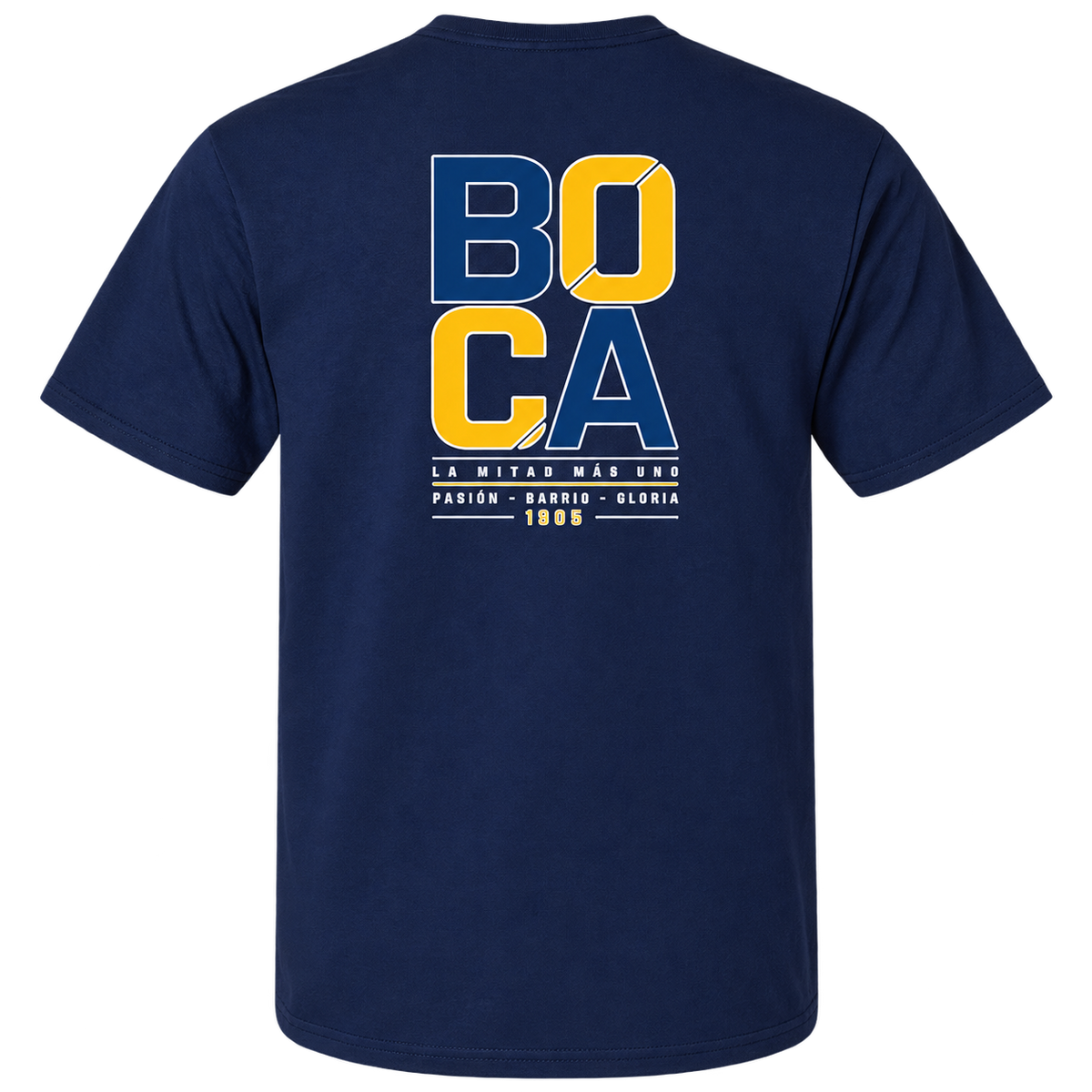 Boca Juniors Vintage Soccer T-Shirt – La Mitad Más Uno Football Graphic
