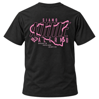 Siamo Aquile Palermo Vintage Soccer T-Shirt – Pink Eagles