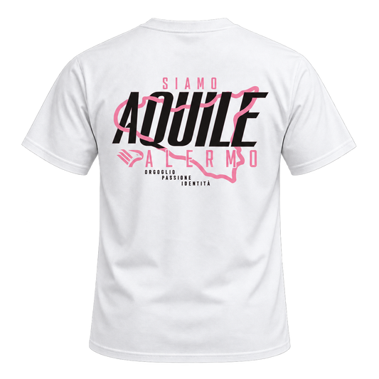 Siamo Aquile Palermo Vintage Soccer T-Shirt – Pink Eagles