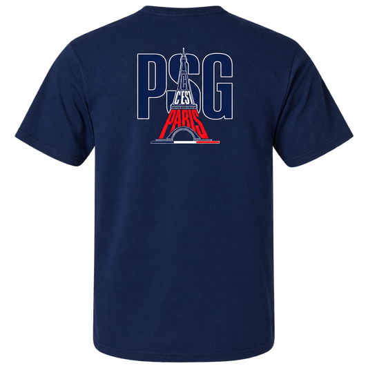 ICI C’EST PARIS Soccer T-Shirt – Vintage Eiffel Tower Football Graphic