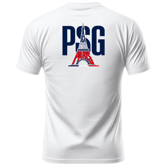 ICI C’EST PARIS Soccer T-Shirt – Vintage Eiffel Tower Football Graphic