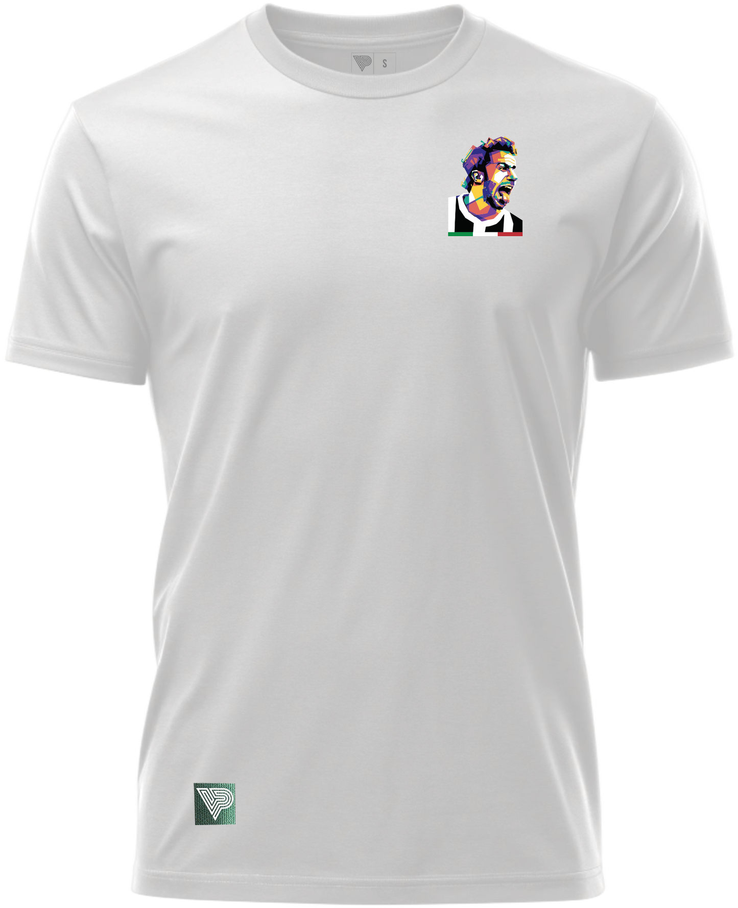 front silhouette football artist tee