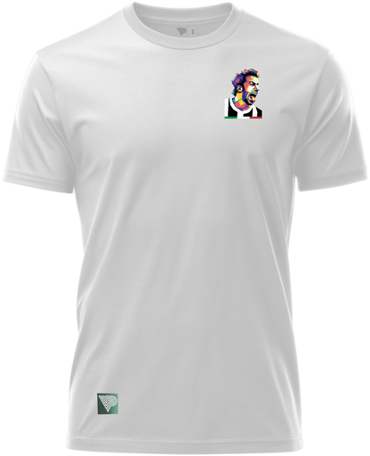 front silhouette football artist tee