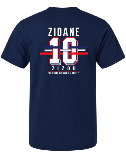 Zidane 10 – Zizou “Ne Parle Qu’Avec La Balle” Vintage Football T-Shirt