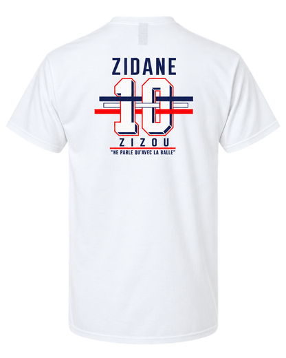 Zidane 10 – Zizou “Ne Parle Qu’Avec La Balle” Vintage Football T-Shirt