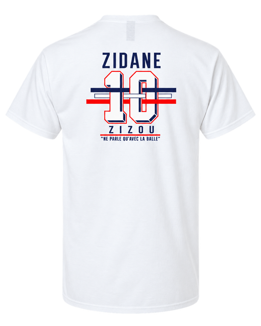 Zidane 10 – Zizou “Ne Parle Qu’Avec La Balle” Vintage Football T-Shirt